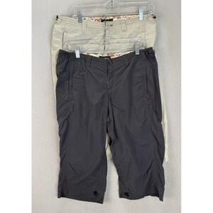 Eddie Bauer Women's 8 (Lot Of 2) Outdoor Hiking 100% Nylon Cropped Capri‎ Pants